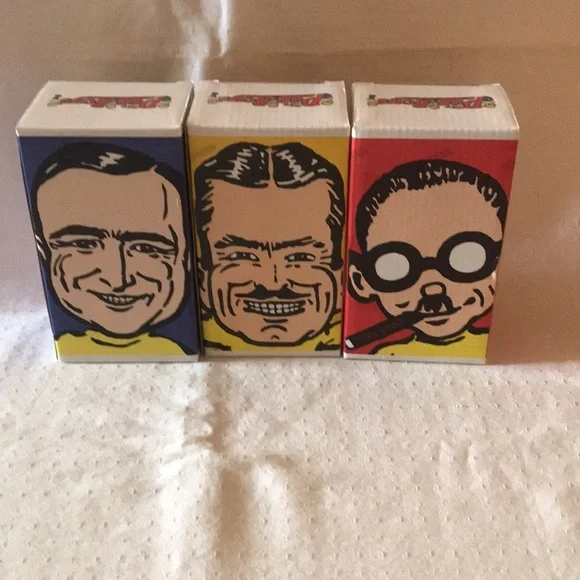 PEPBOYS Bobble Head Set- Many, Moe & Jack Limited Edition 5” tall hand painted - Picture 7 of 11